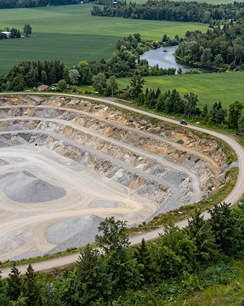 Aerial view of Frankware Resources aggregate quarry